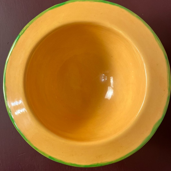 Byron Molds 1978 Cantaloupe Bowl with Orange and Green - Picture 2 of 5